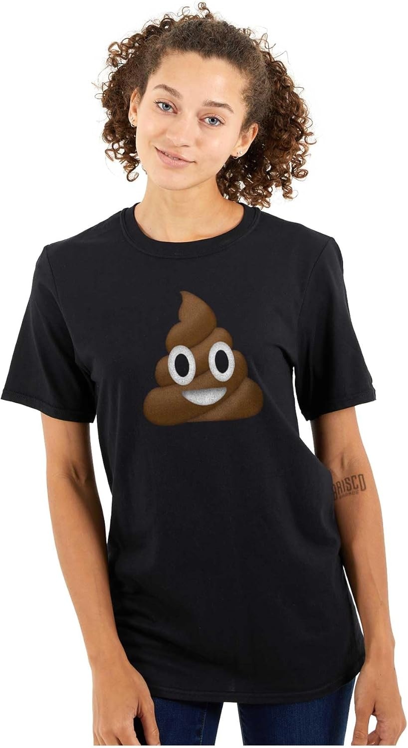 image:image100 Points Perfect Score Text Icon Graphic T Shirt Men or WomenPoop Emoticon Black