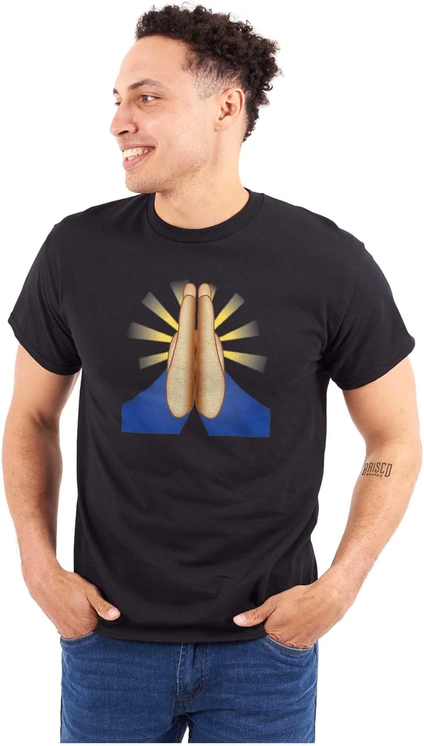 image:image100 Points Perfect Score Text Icon Graphic T Shirt Men or WomenPraying Emoticon Black