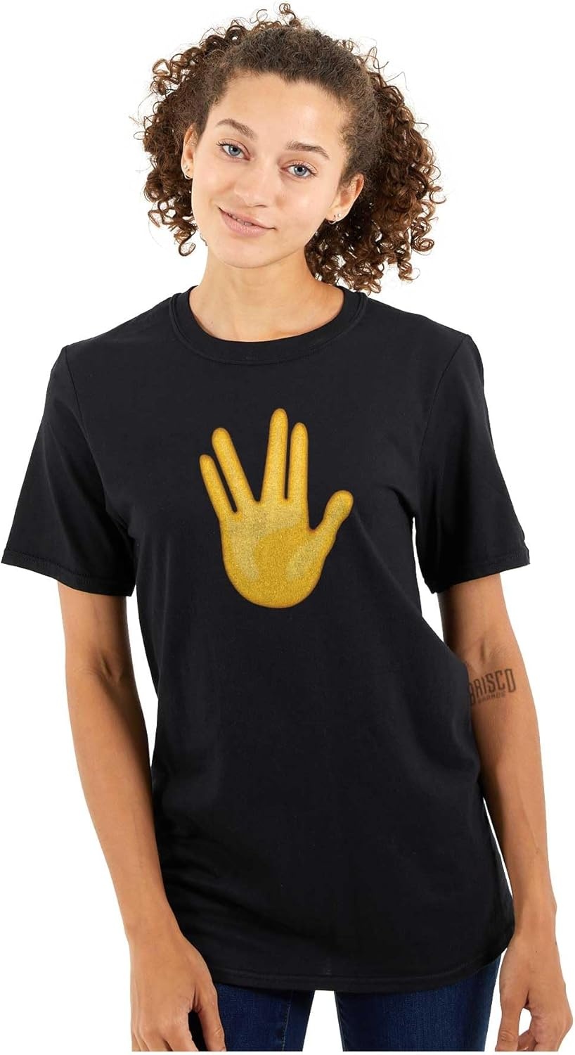 image:image100 Points Perfect Score Text Icon Graphic T Shirt Men or WomenScifi Hand Emoticon Black