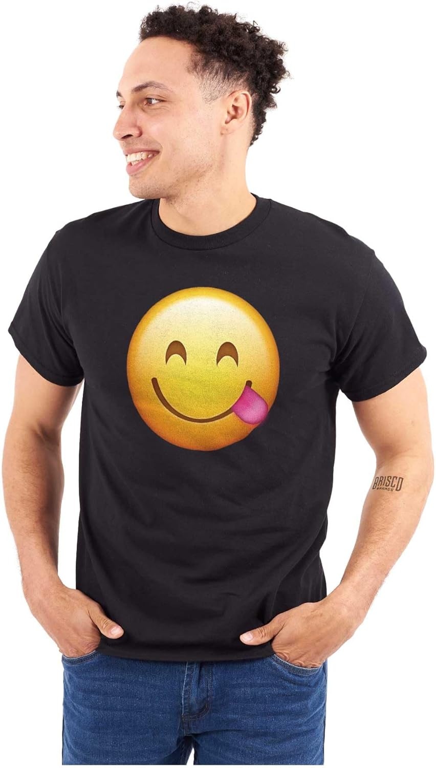 image:image100 Points Perfect Score Text Icon Graphic T Shirt Men or WomenSmiling Tongue Emoticon Black