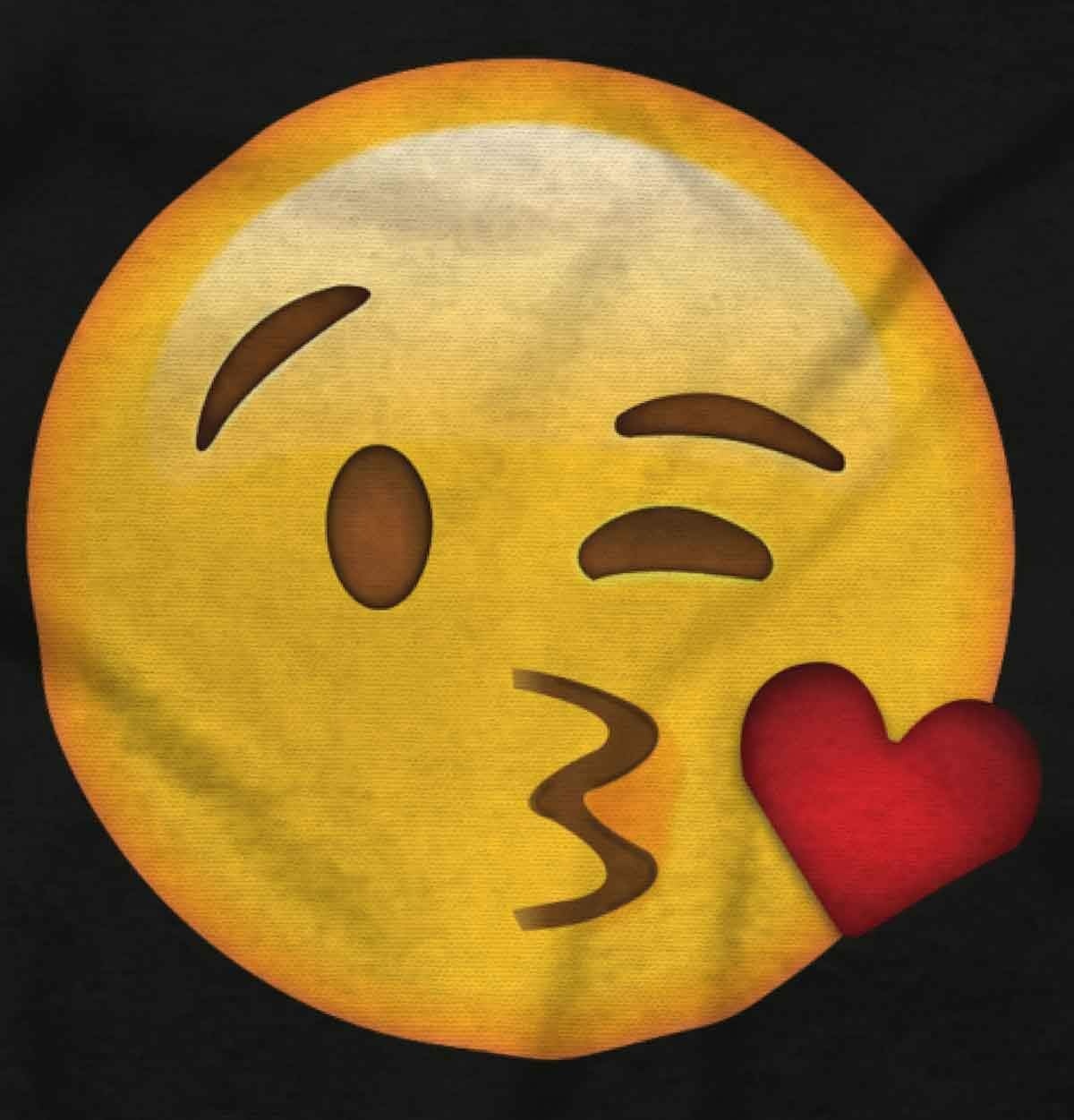 image:image100 Points Perfect Score Text Icon Womens Slim Fit Graphic TeeKissing Face Emoticon Black