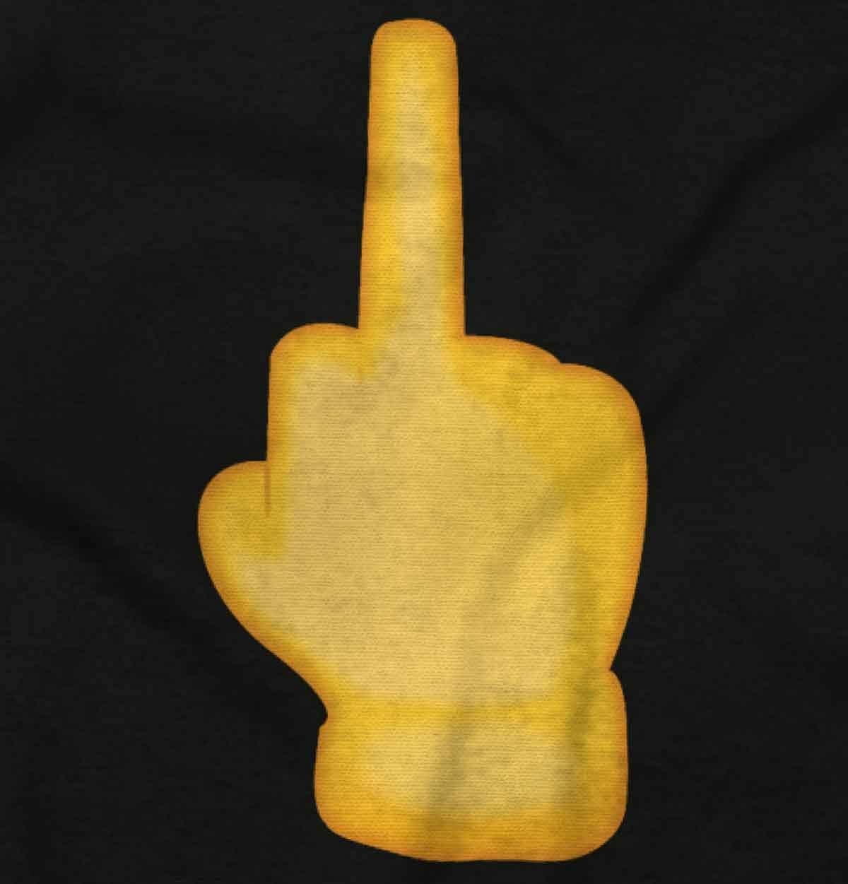 image:image100 Points Perfect Score Text Icon Womens Slim Fit Graphic TeeMiddle Finger Emoticon Black