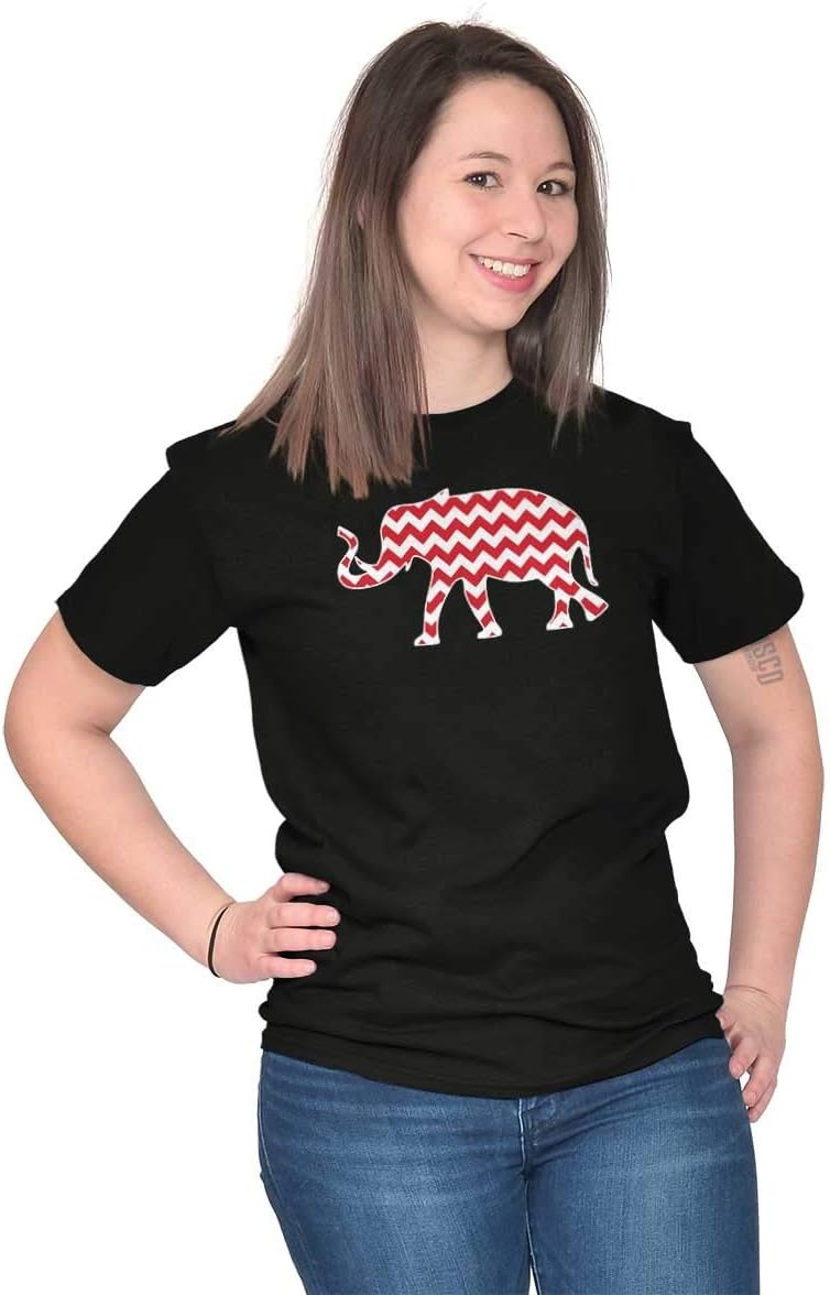 image:imageAlabama AL Elephant Chevron Print Womens Graphic T Shirt TeesBlack