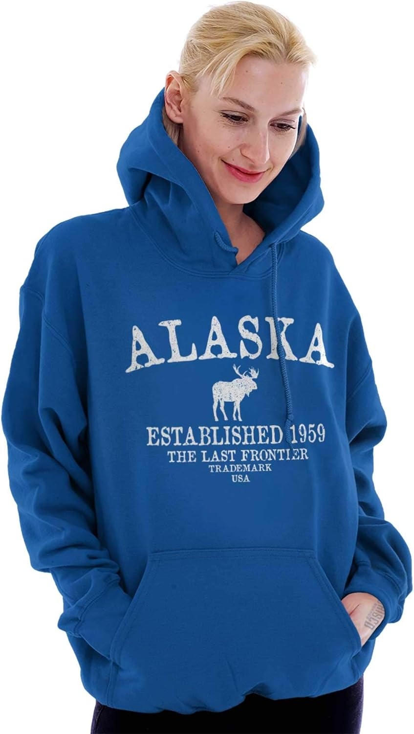 image:imageAlaska Vintage Established Hipster Hoodie Sweatshirt Women MenRoyal
