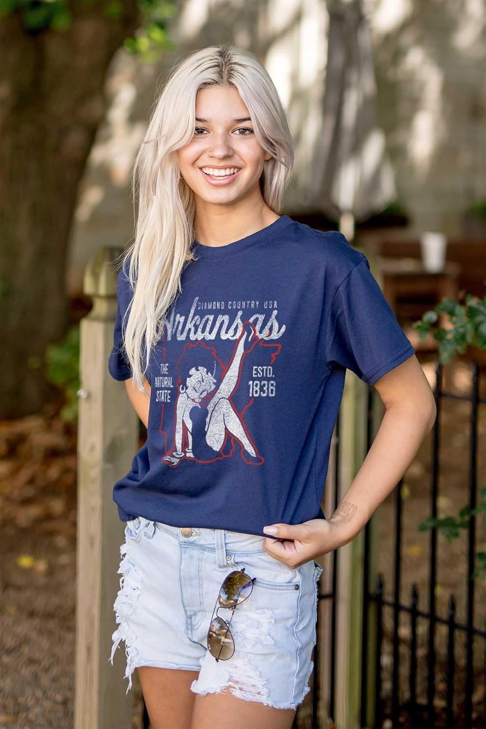 image:imageBetty Boop Cartoon American States Womens Graphic T Shirt TeesArkansas