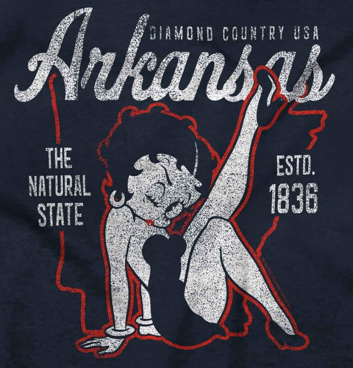 image:imageBetty Boop Cartoon American States Womens Graphic T Shirt TeesArkansas