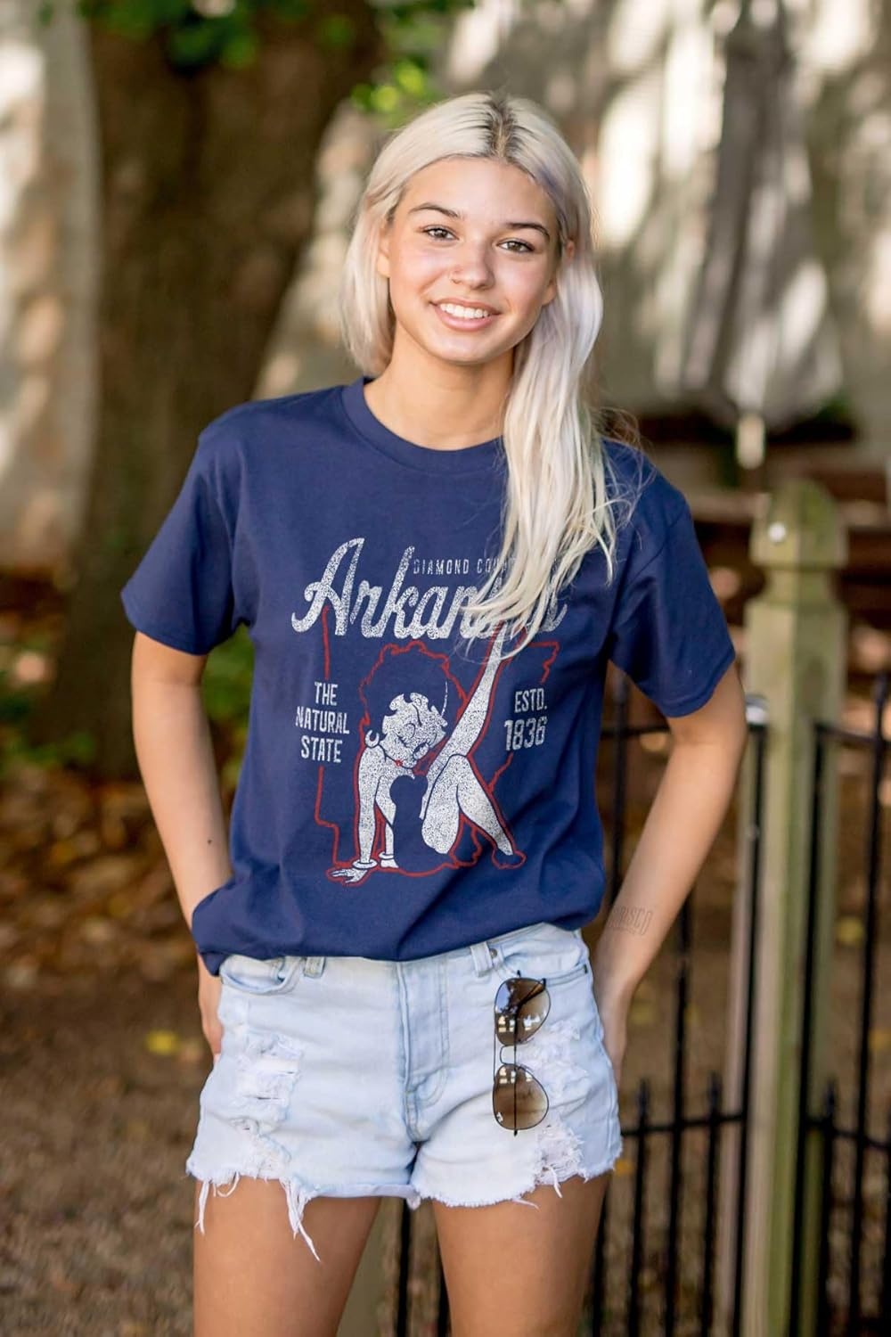 image:imageBetty Boop Cartoon American States Womens Graphic T Shirt TeesArkansas