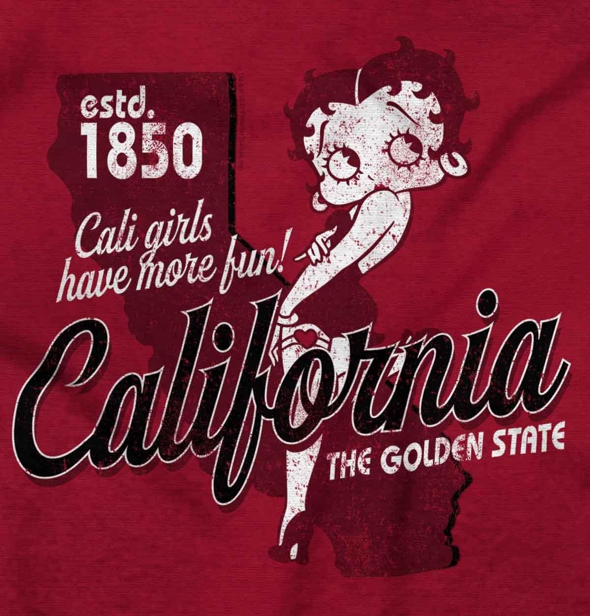 image:imageBetty Boop Cartoon American States Womens Graphic T Shirt TeesCalifornia