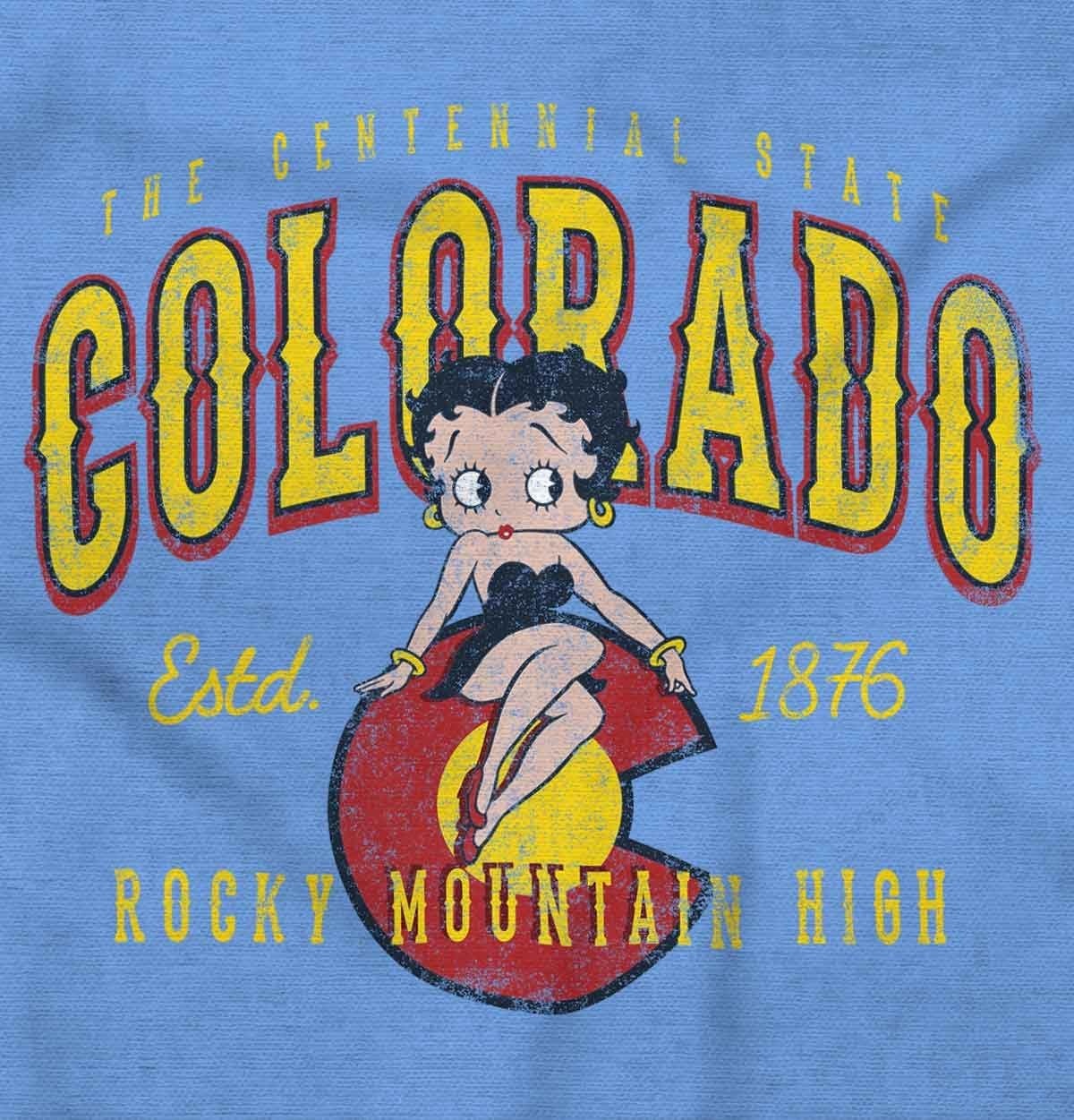 image:imageBetty Boop Cartoon American States Womens Graphic T Shirt TeesColorado