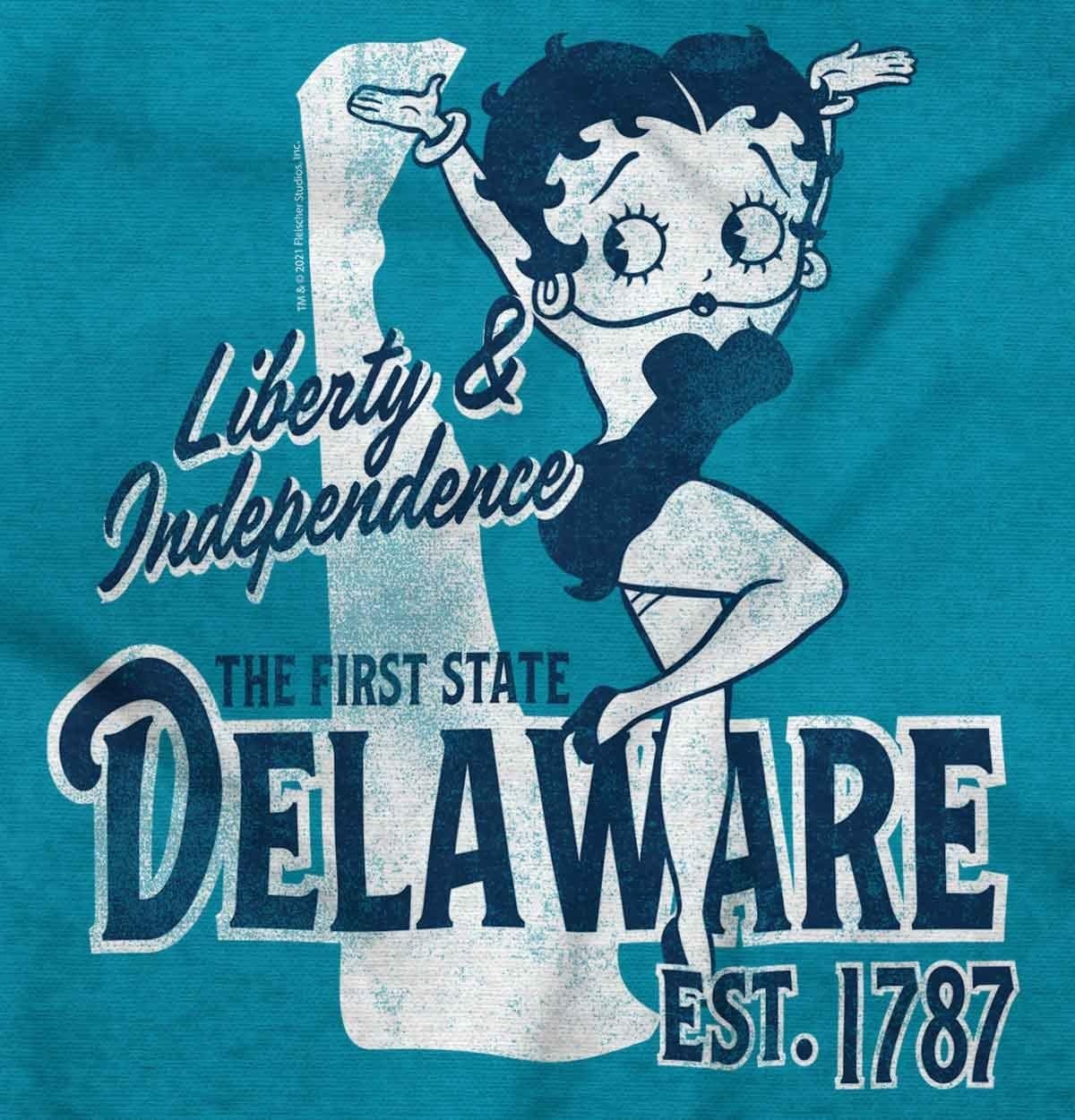 image:imageBetty Boop Cartoon American States Womens Graphic T Shirt TeesDelaware