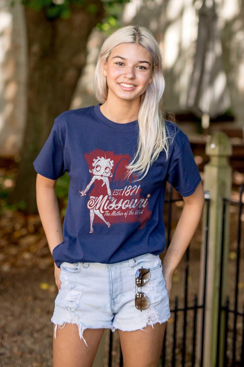 image:imageBetty Boop Cartoon American States Womens Graphic T Shirt TeesMissouri