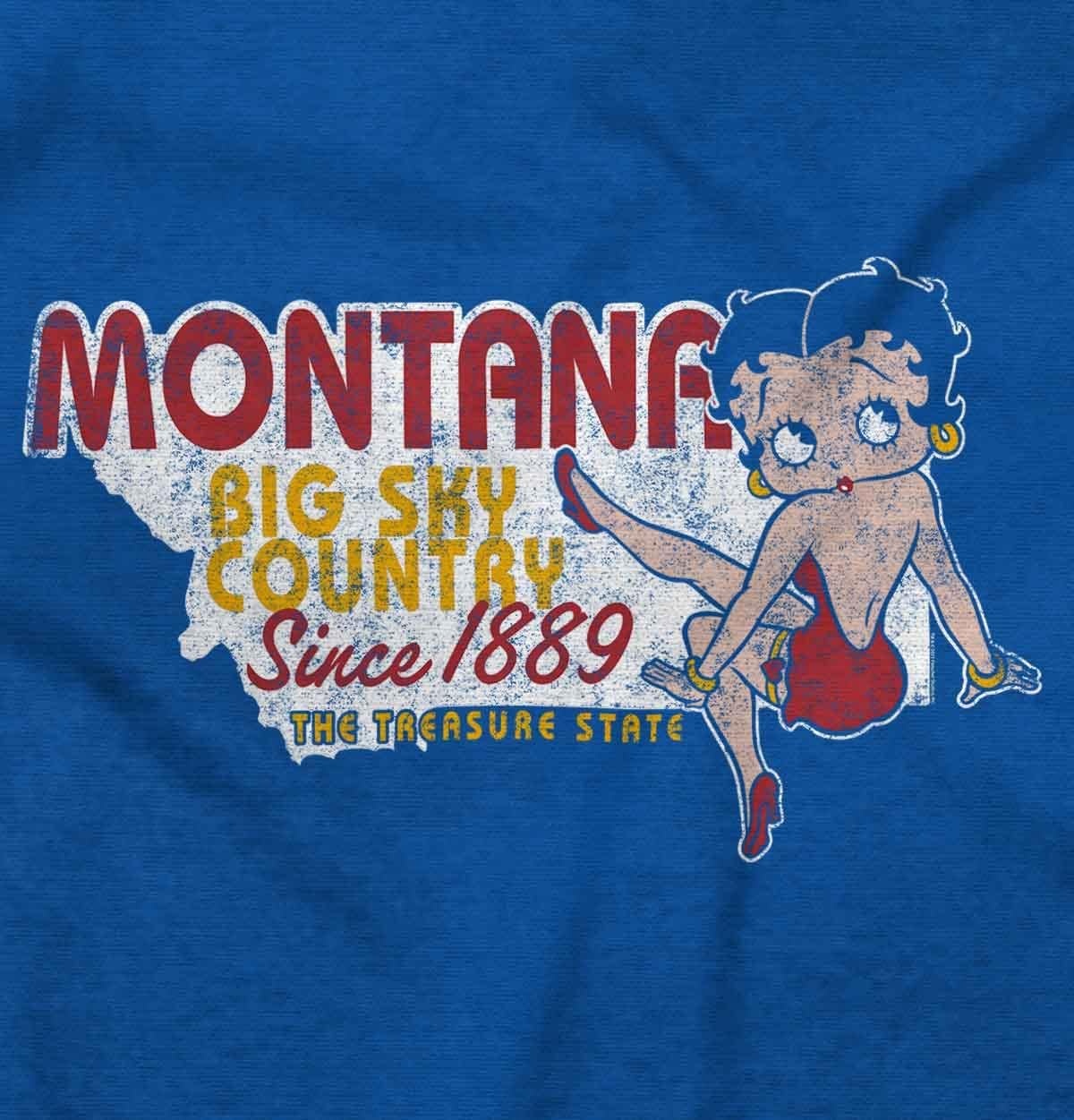 image:imageBetty Boop Cartoon American States Womens Graphic T Shirt TeesMontana