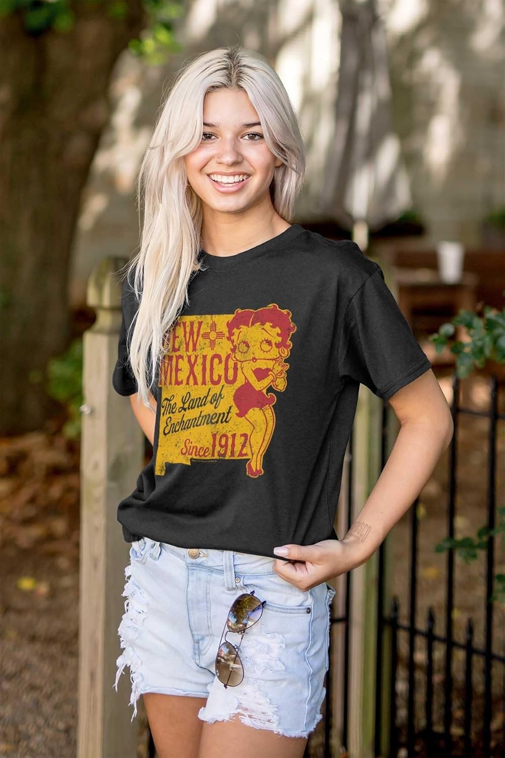 image:imageBetty Boop Cartoon American States Womens Graphic T Shirt TeesNew Mexico