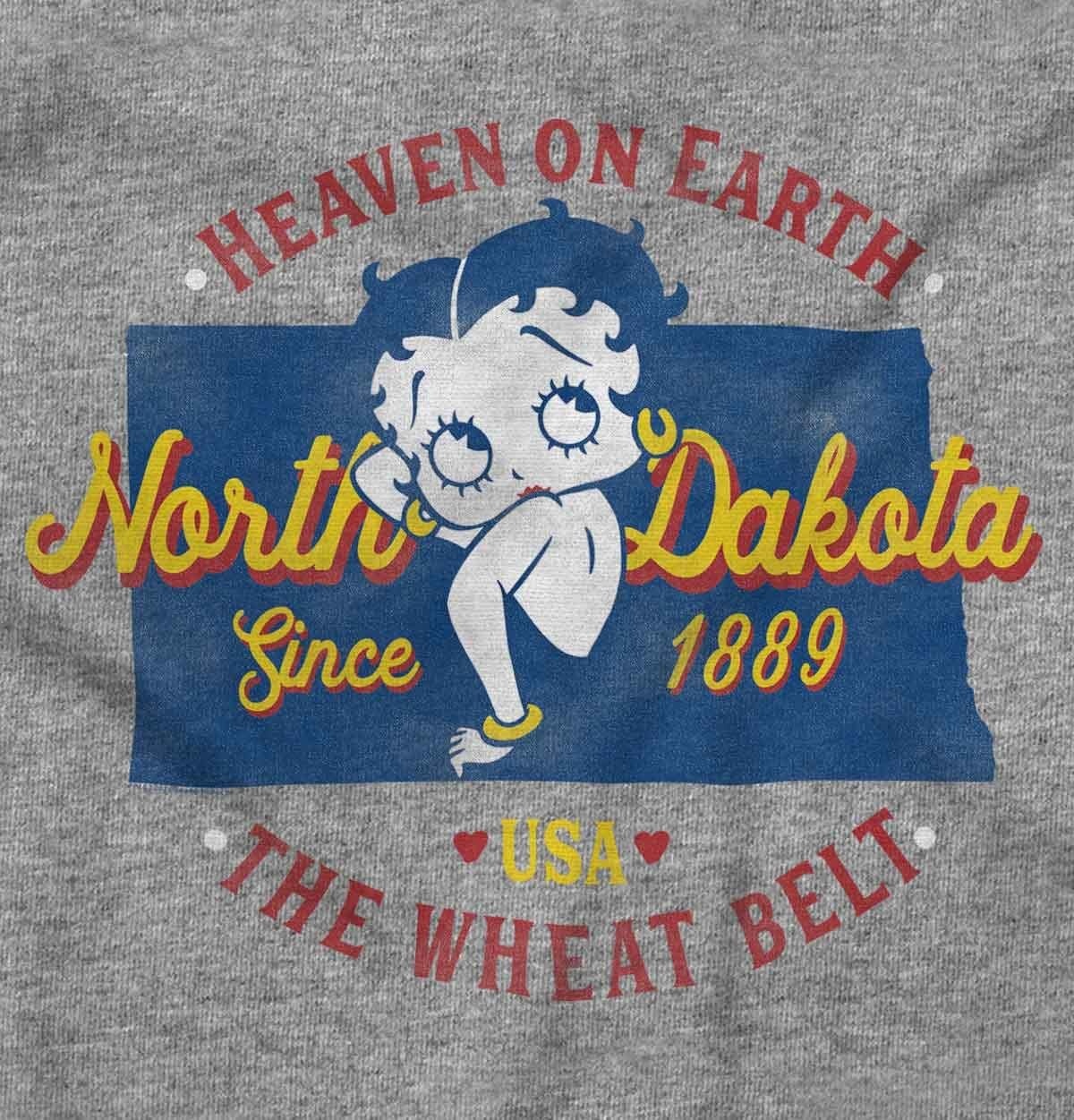 image:imageBetty Boop Cartoon American States Womens Graphic T Shirt TeesNorth Dakota