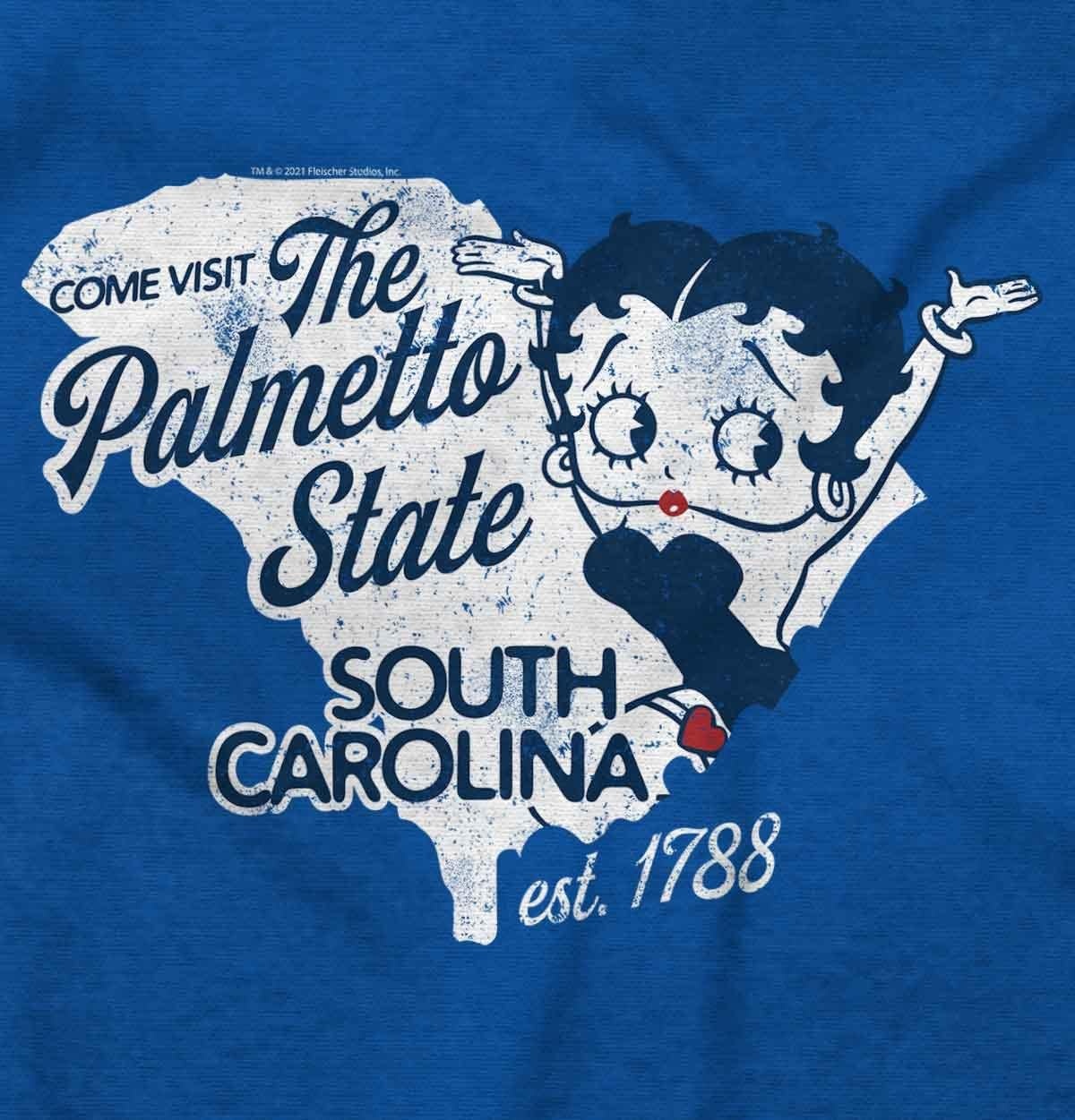 image:imageBetty Boop Cartoon American States Womens Graphic T Shirt TeesSouth Carolina