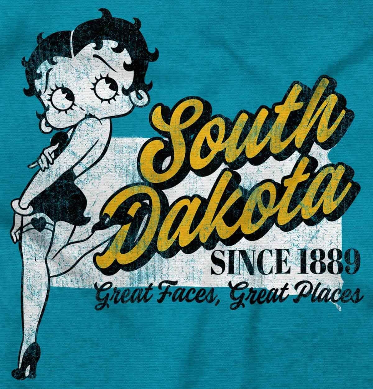 image:imageBetty Boop Cartoon American States Womens Graphic T Shirt TeesSouth Dakota
