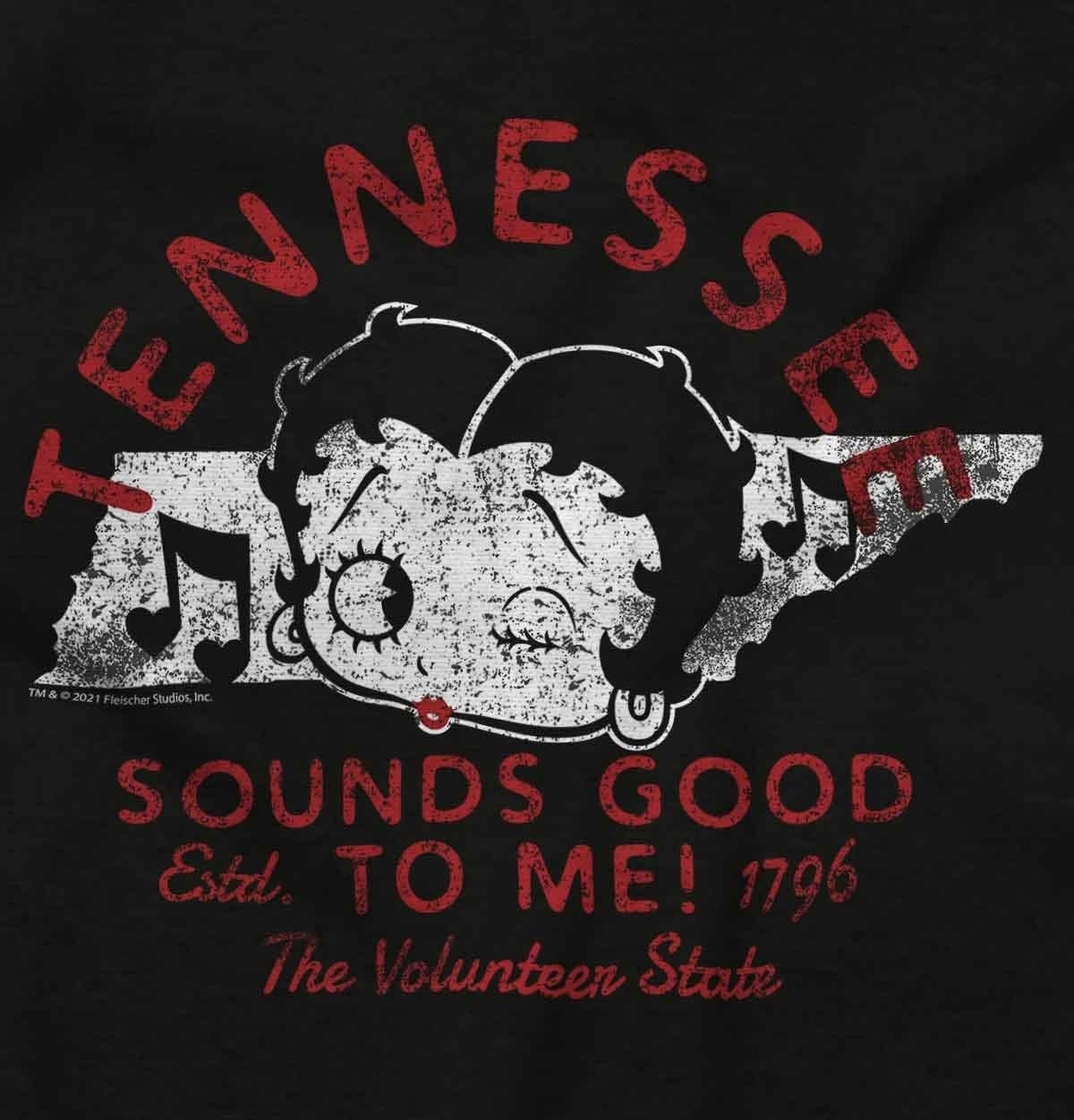 image:imageBetty Boop Cartoon American States Womens Graphic T Shirt TeesTennessee