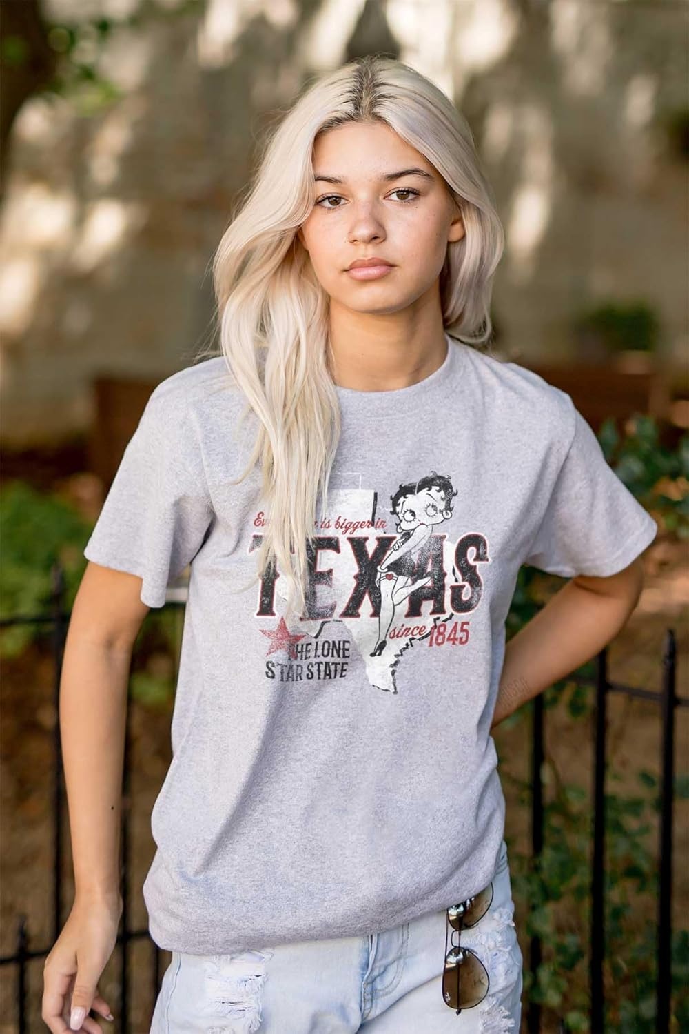 image:imageBetty Boop Cartoon American States Womens Graphic T Shirt TeesTexas
