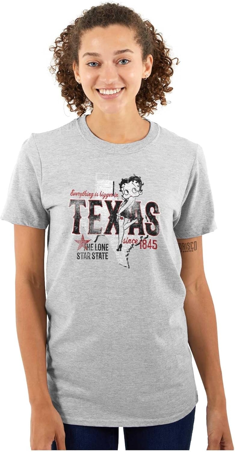 image:imageBetty Boop Cartoon American States Womens Graphic T Shirt TeesTexas