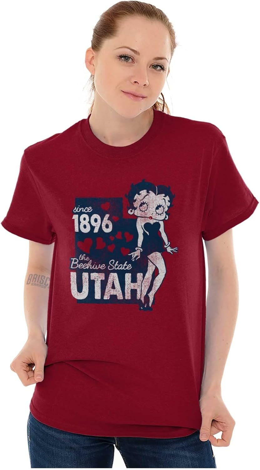 image:imageBetty Boop Cartoon American States Womens Graphic T Shirt TeesUtah