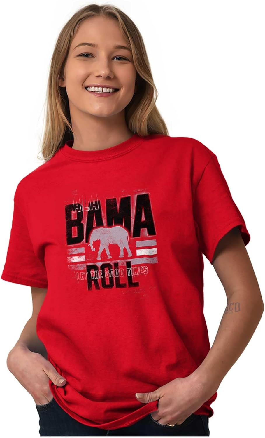 image:imageBrisco Brands Alabama Good Times Roll College Graphic T Shirt Men or WomenCardinal Red