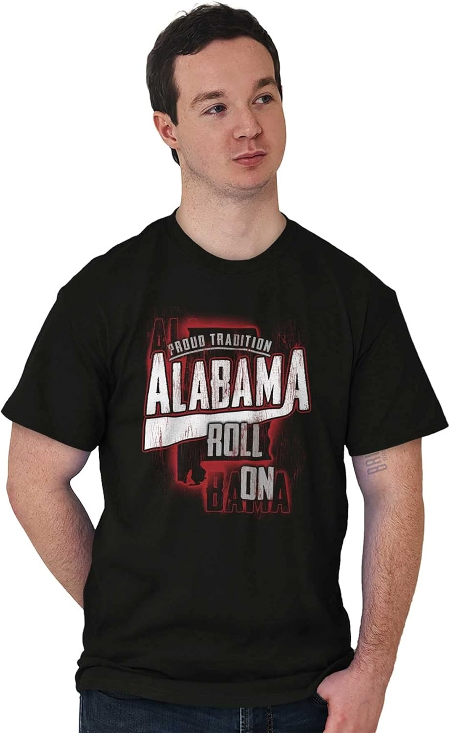 image:imageBrisco Brands Alabama Tradition Distressed Athletic Graphic T Shirt Men or WomenBlack