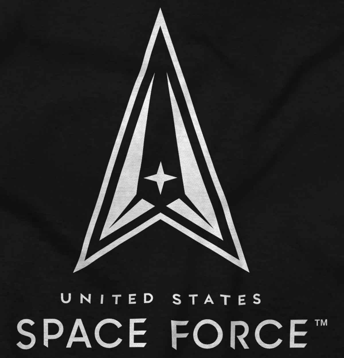 image:imageBrisco Brands Classic US Space Force Military Logo Sweatshirt for Men or WomenBlack
