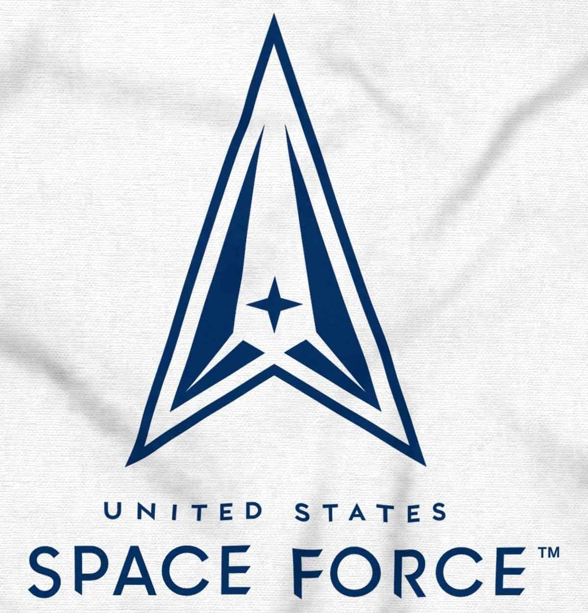 image:imageBrisco Brands Classic US Space Force Military Logo Sweatshirt for Men or WomenWhite