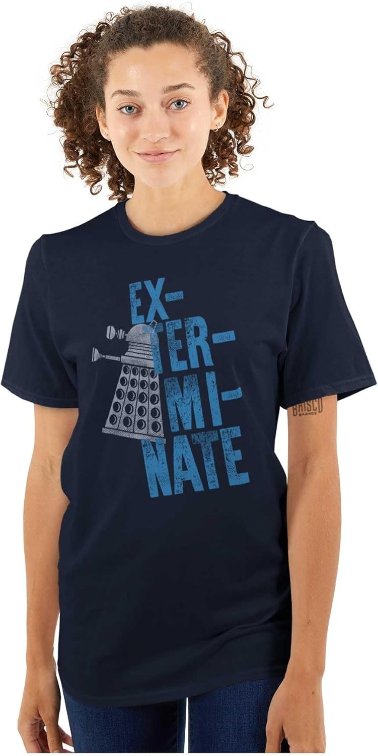 image:imageBrisco Brands Exterminate Mutant ScienceFiction Graphic T Shirt Men or WomenNavy