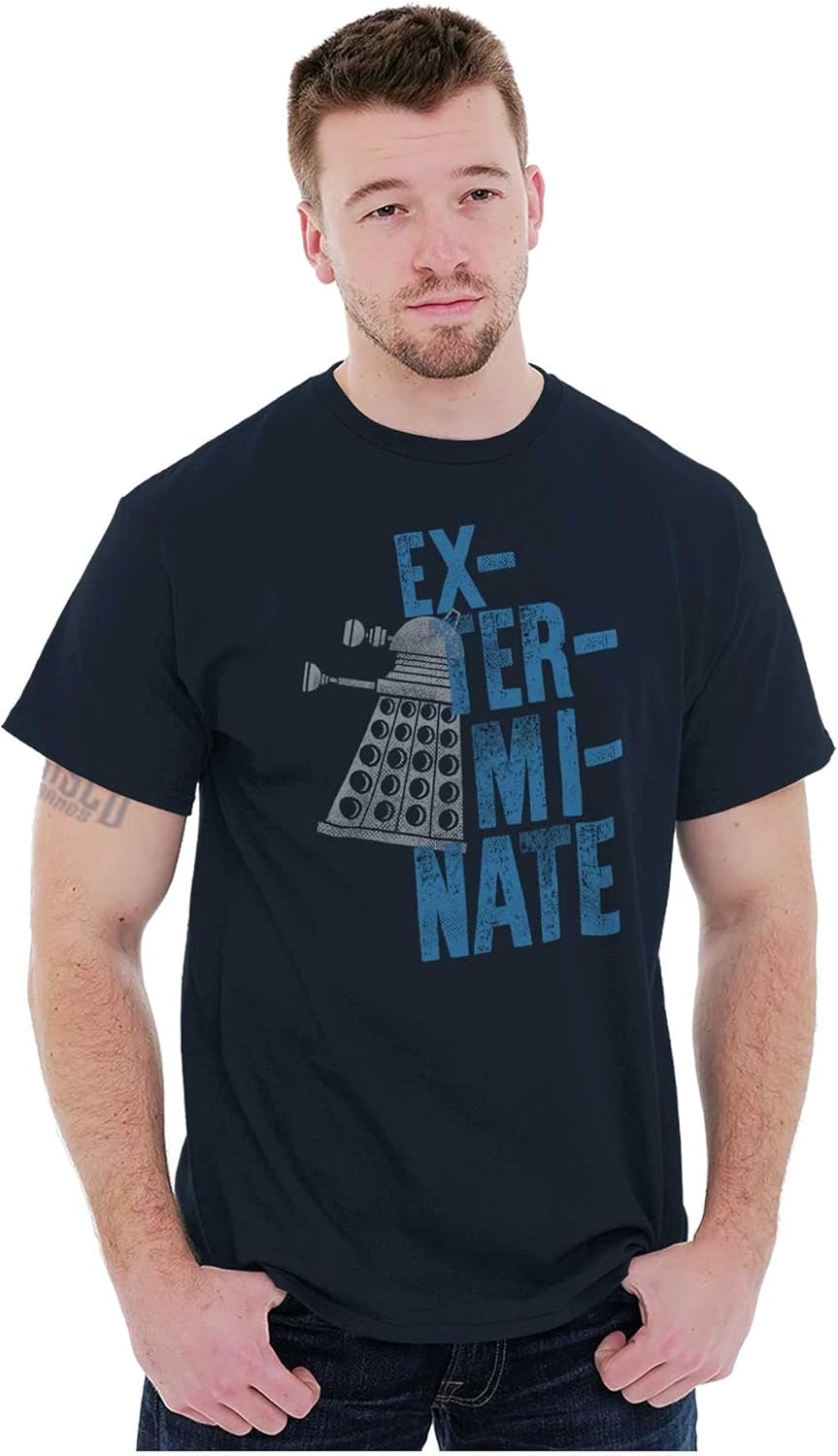 image:imageBrisco Brands Exterminate Mutant ScienceFiction Graphic T Shirt Men or WomenNavy