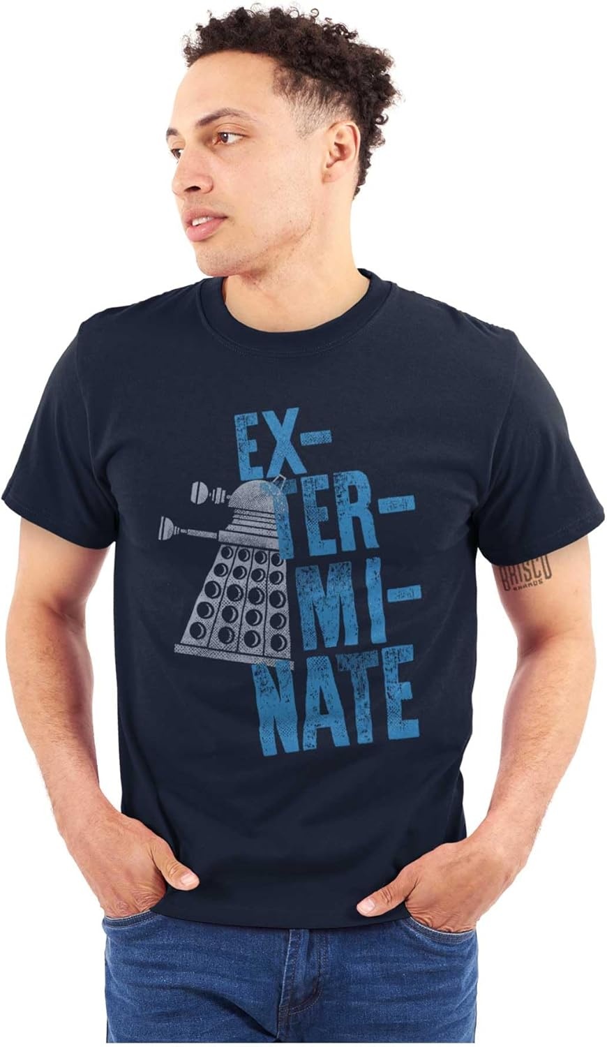 image:imageBrisco Brands Exterminate Mutant ScienceFiction Graphic T Shirt Men or WomenNavy
