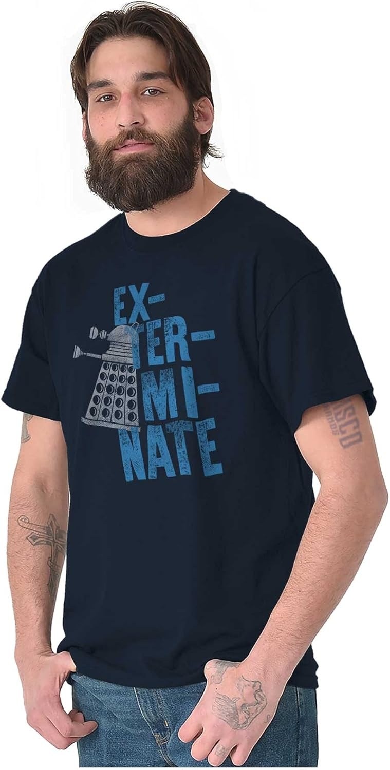 image:imageBrisco Brands Exterminate Mutant ScienceFiction Graphic T Shirt Men or WomenNavy