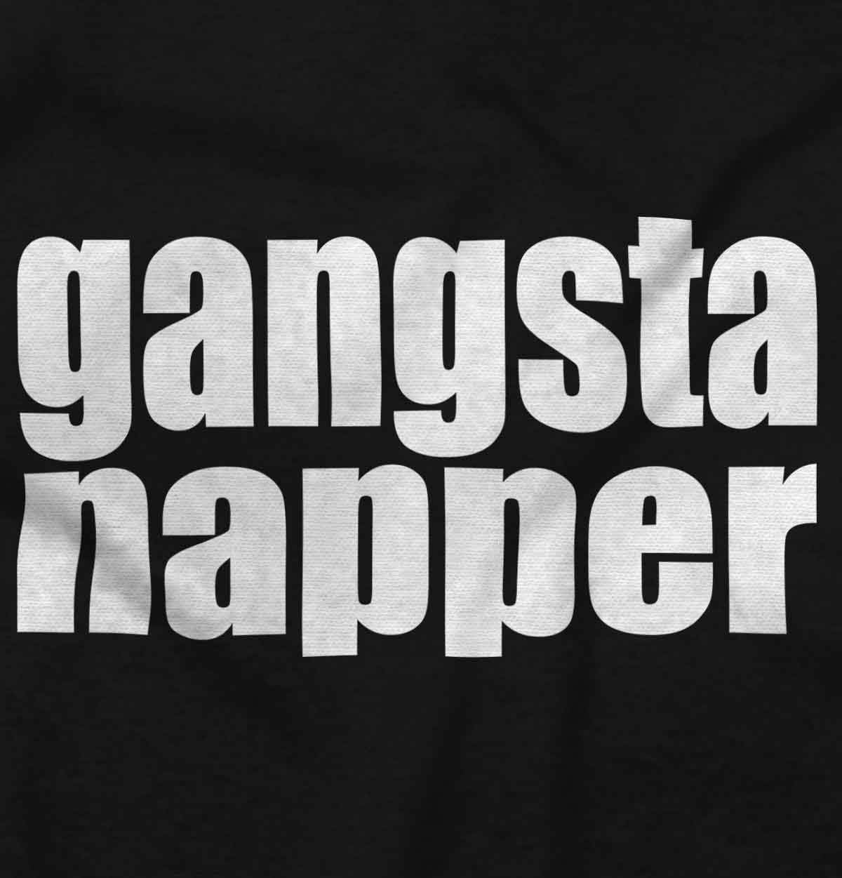 image:imageBrisco Brands Gangsta Napper Rap Hiphop Humor Toddler Boy Girl T ShirtBlack
