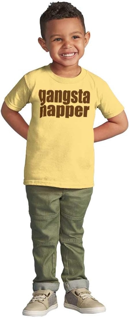 image:imageBrisco Brands Gangsta Napper Rap Hiphop Humor Toddler Boy Girl T ShirtButter