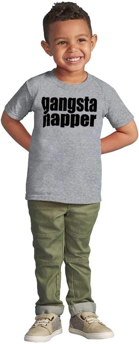 image:imageBrisco Brands Gangsta Napper Rap Hiphop Humor Toddler Boy Girl T ShirtHeather
