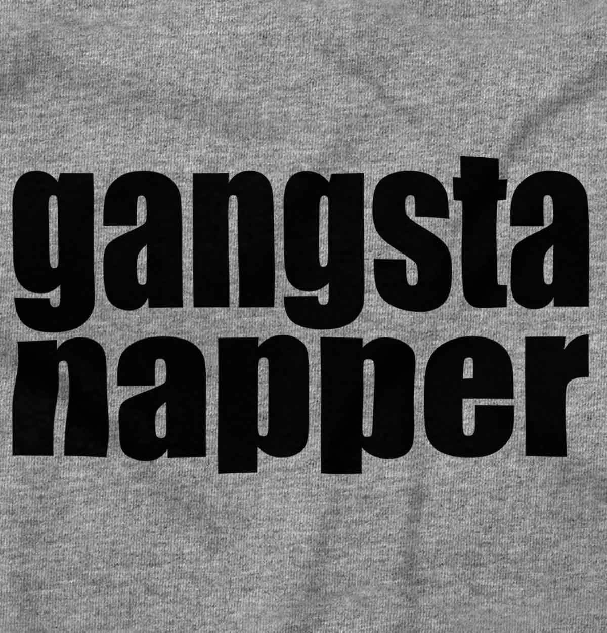 image:imageBrisco Brands Gangsta Napper Rap Hiphop Humor Toddler Boy Girl T ShirtHeather