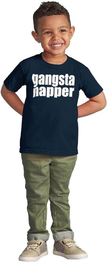 image:imageBrisco Brands Gangsta Napper Rap Hiphop Humor Toddler Boy Girl T ShirtNavy