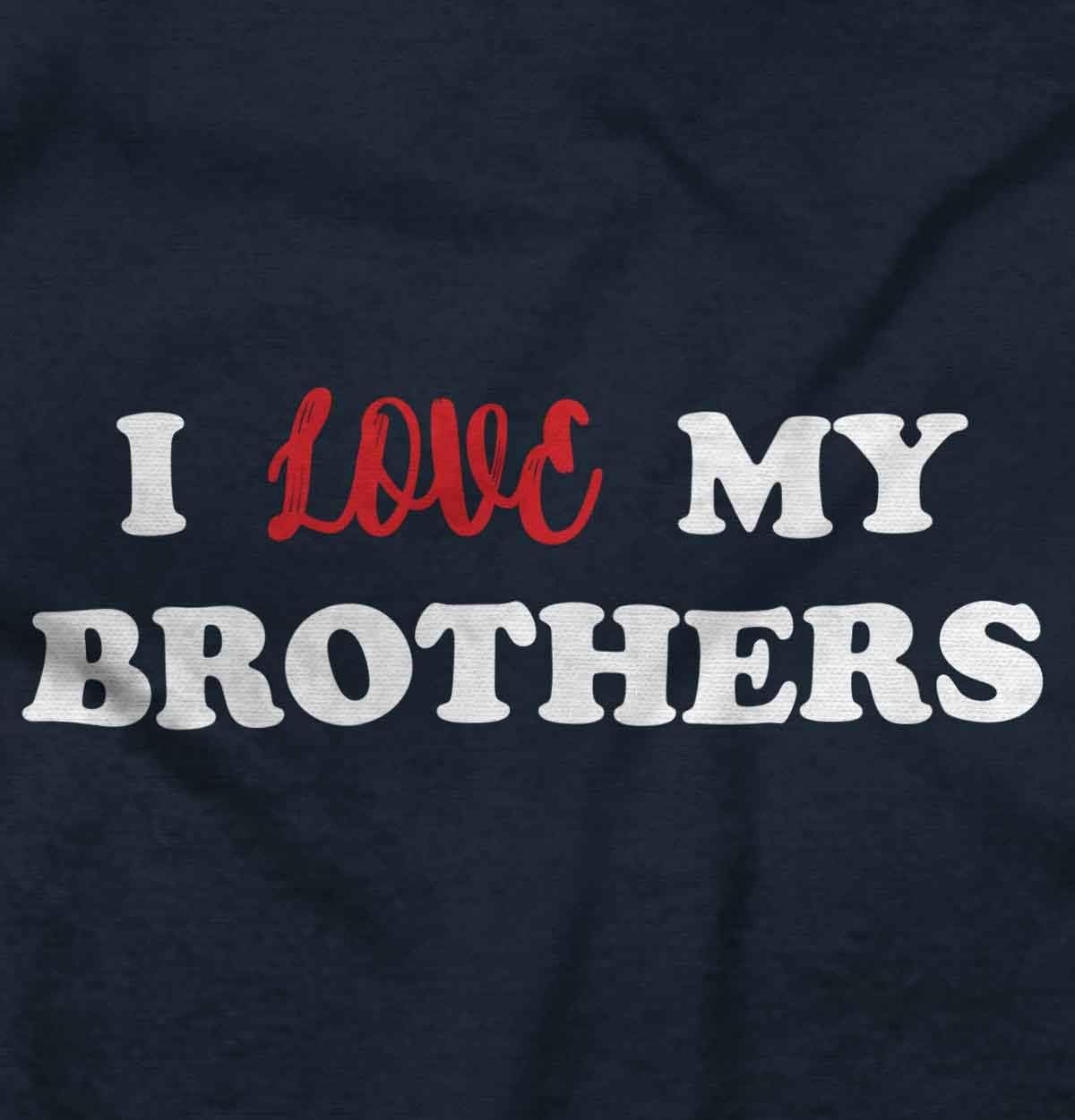 image:imageBrisco Brands I Love My Brothers Cute Siblings Baby Romper Boys or GirlsNavy