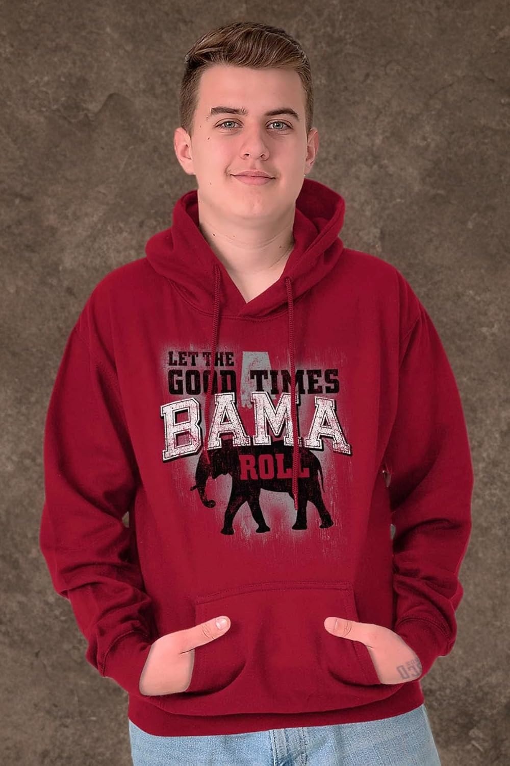 image:imageBrisco Brands Let The Good Times Roll Cool Alabama Hoodie Sweatshirt Women MenCardinal Red