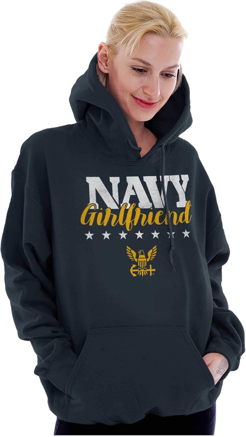 image:imageBrisco Brands Navy Girlfriend US Hoodie Sweatshirt WomenNavy