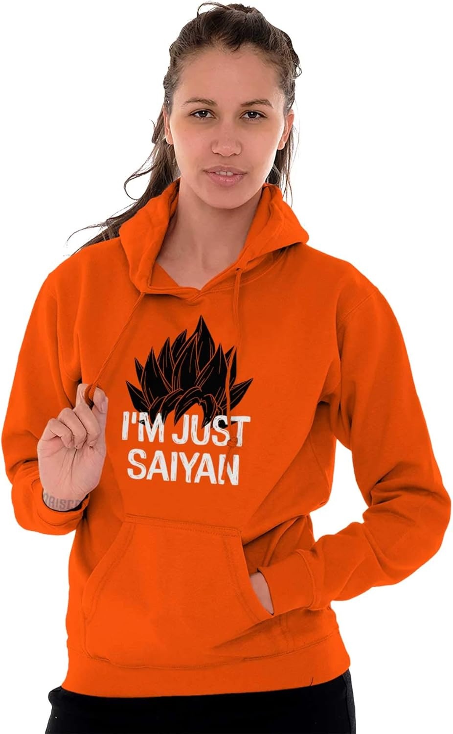 image:imageBrisco Brands Nerdy Im Just Saying Funny Anime Pun Hoodie Sweatshirt Women MenOrange