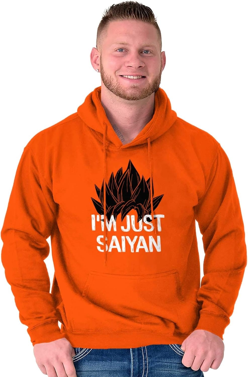 image:imageBrisco Brands Nerdy Im Just Saying Funny Anime Pun Hoodie Sweatshirt Women MenOrange