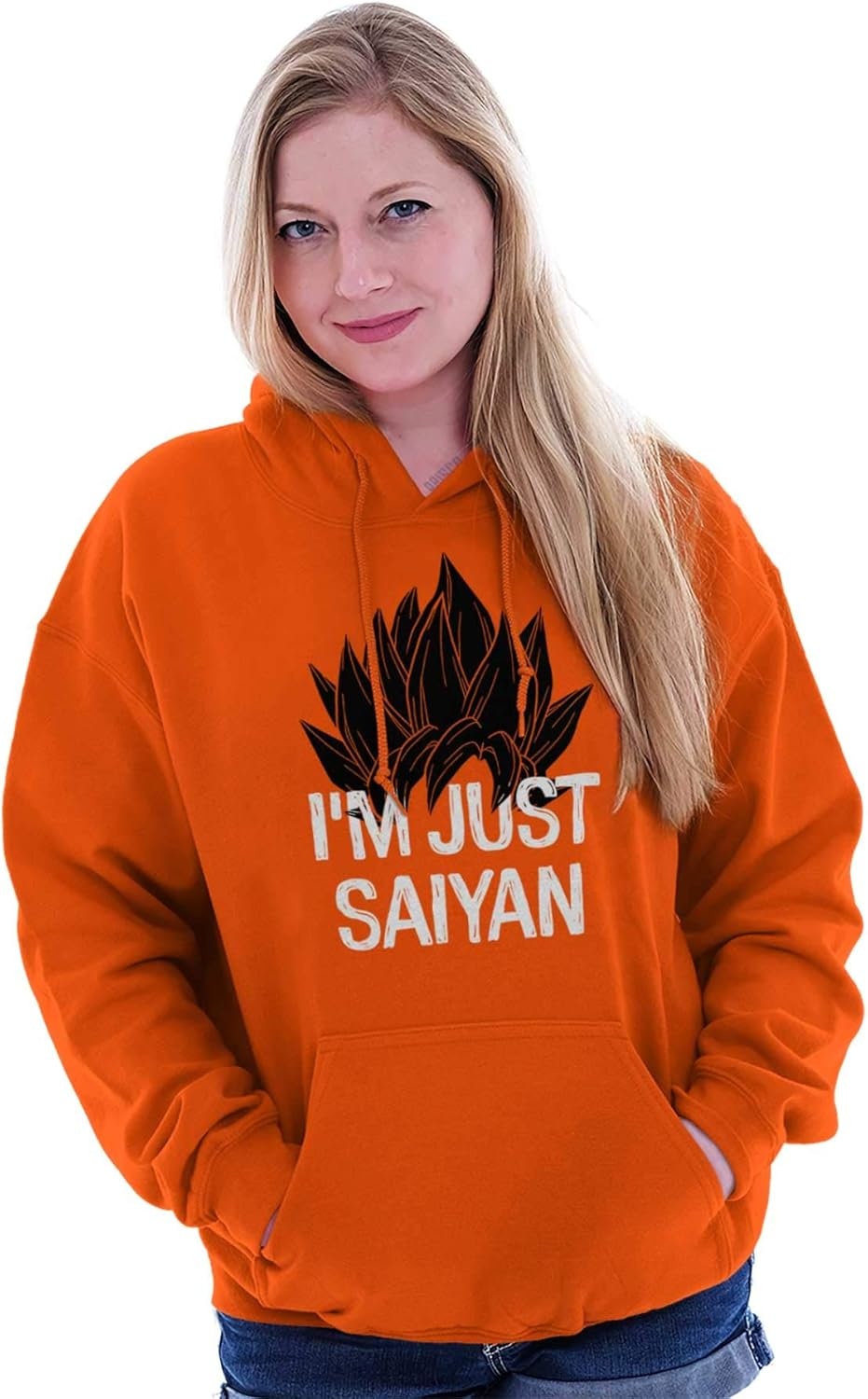 image:imageBrisco Brands Nerdy Im Just Saying Funny Anime Pun Hoodie Sweatshirt Women MenOrange