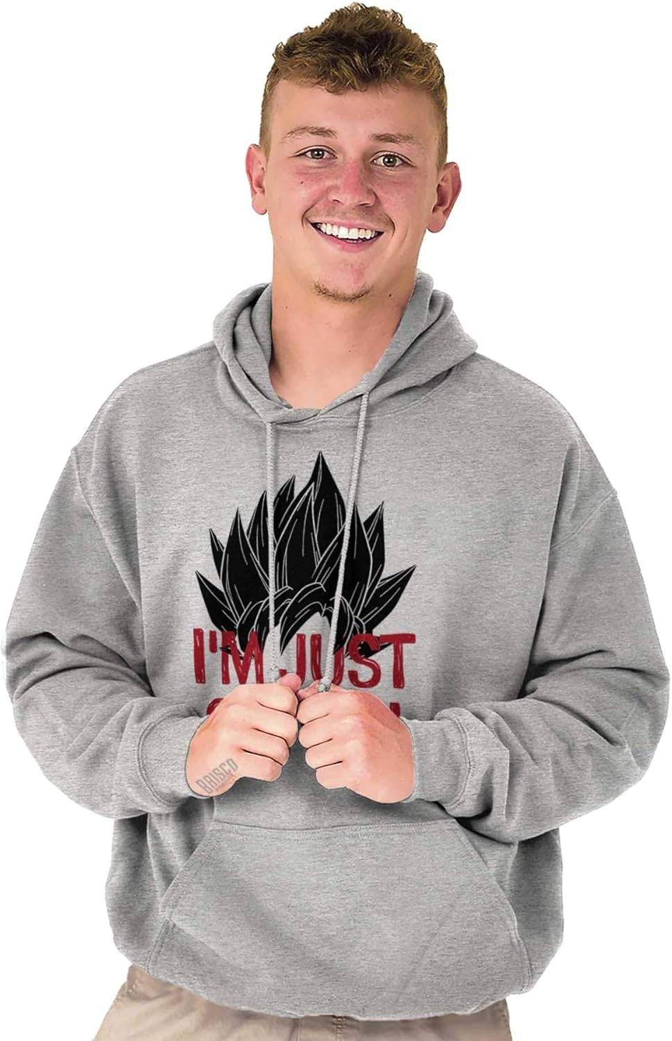 image:imageBrisco Brands Nerdy Im Just Saying Funny Anime Pun Hoodie Sweatshirt Women MenSport Grey