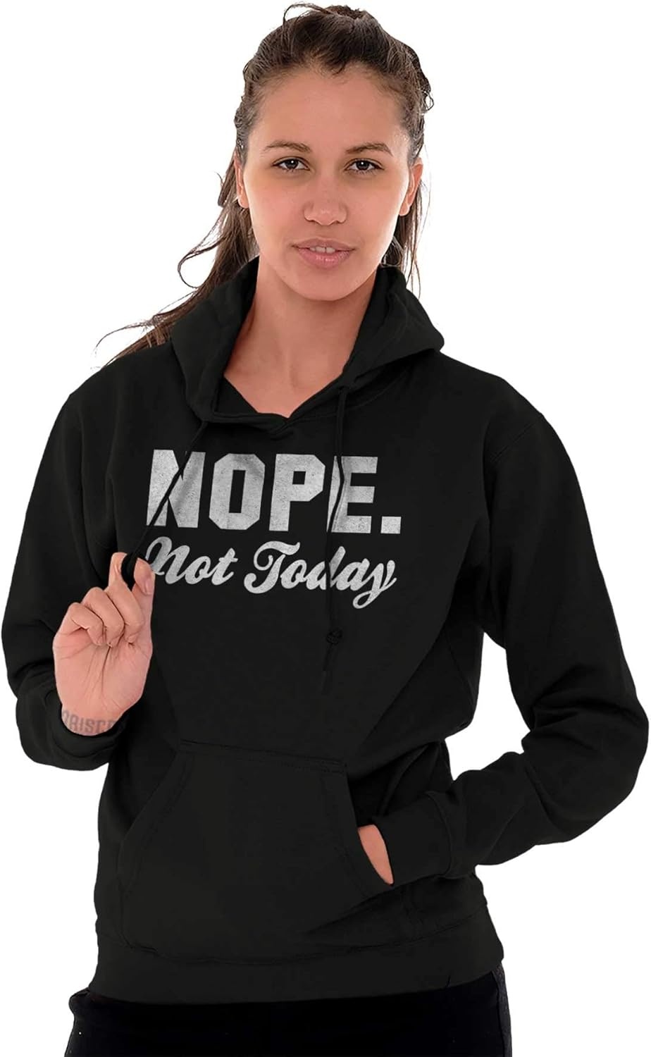 image:imageBrisco Brands Nope Not Today Just Cant Deal Hoodie Sweatshirt WomenBlack