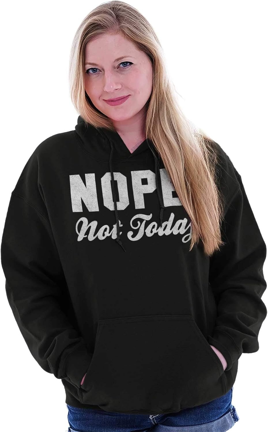 image:imageBrisco Brands Nope Not Today Just Cant Deal Hoodie Sweatshirt WomenBlack