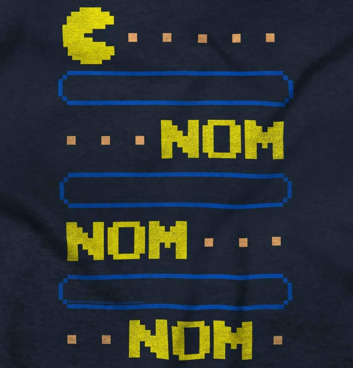 image:imageBrisco Brands PACMAN Nom Nom Hungry Foodie Gamer Baby Romper Boys or GirlsNavy