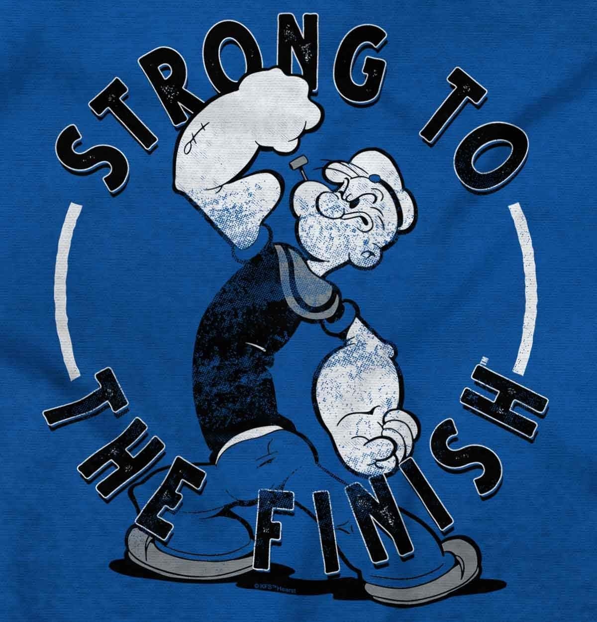 image:imageBrisco Brands Popeye Sailor Man Strong to Finish Graphic T Shirt Men or WomenRoyal