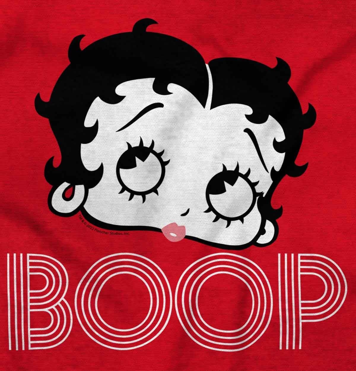 image:imageBrisco Brands Retro Betty Boop Cartoon Character Hoodie Sweatshirt WomenRed