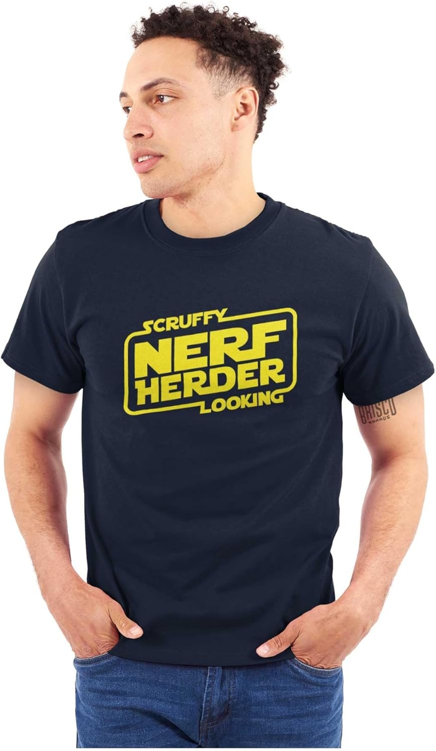 image:imageBrisco Brands Scruffy Looking Herder Insult Galaxy Graphic T Shirt Men or WomenNavy